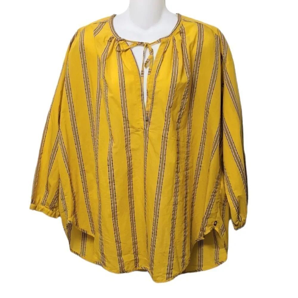 OTTOD'AME Linen Striped Loose Blouse 2